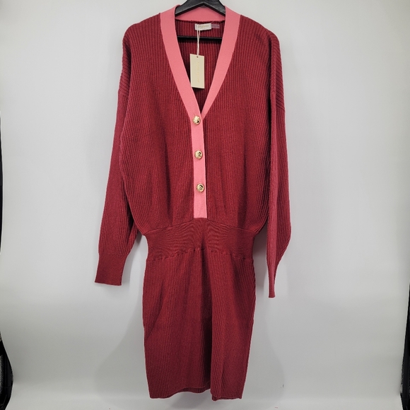 Ramy Brook SWEATER DRESS Ribbed Size Large - Picture 3 of 8